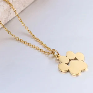 Collar Huella Amor Perruno Dorado