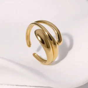 Anillo Curva Viva Golden