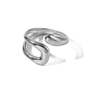 Anillo Movimiento Irregular Plata