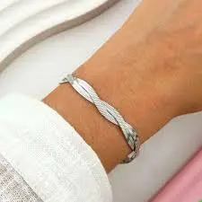 Pulsera Doble Conexión Plateada
