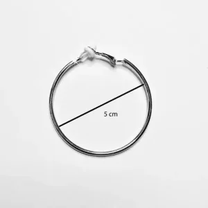 Arracadas Plata - 5cm