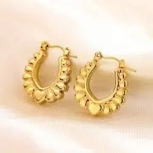 Arracadas Trenza Emoción Dorada