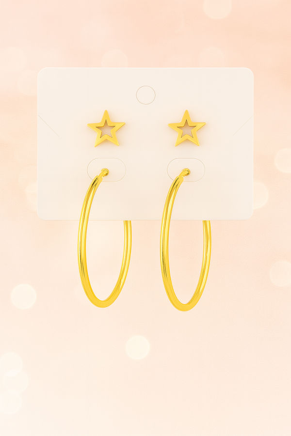 Arracadas y Estrellas - Set de Aretes
