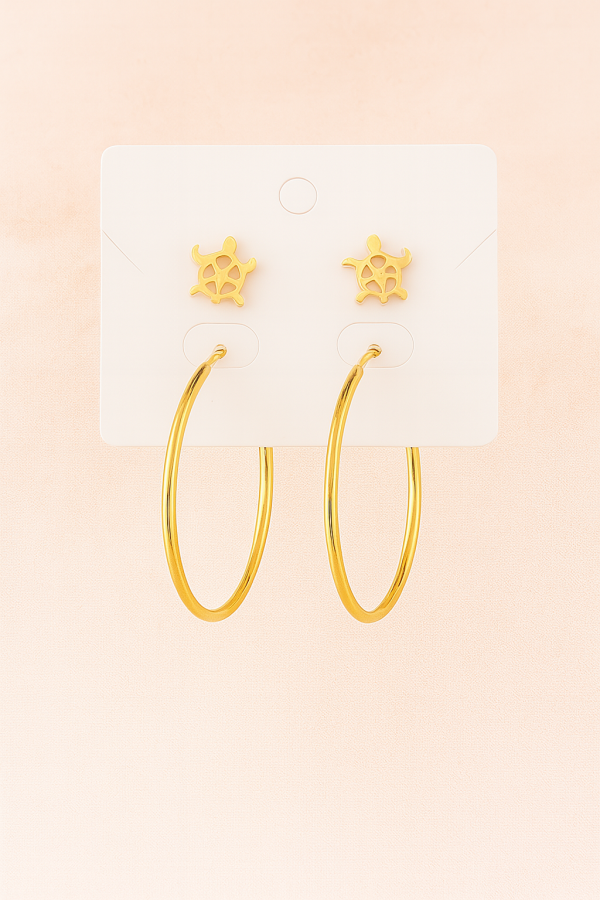 Arracadas y Tortugas - Set de Aretes