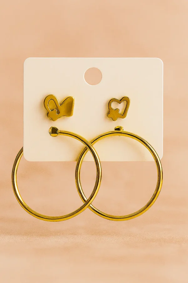 Arracadas y Love - Set de Aretes