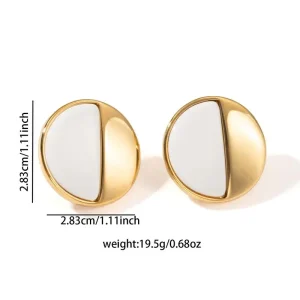 Aretes Media Luna Dorado
