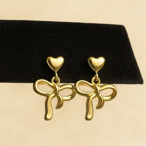 Aretes Moños Dorados
