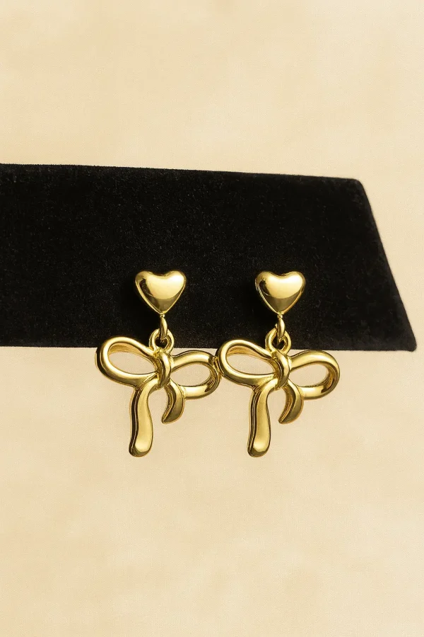Aretes Moños Dorados