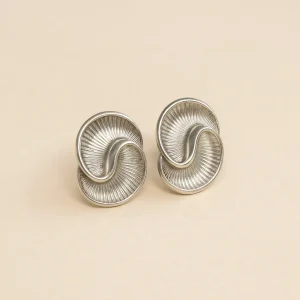 Aretes Olas Plateadas