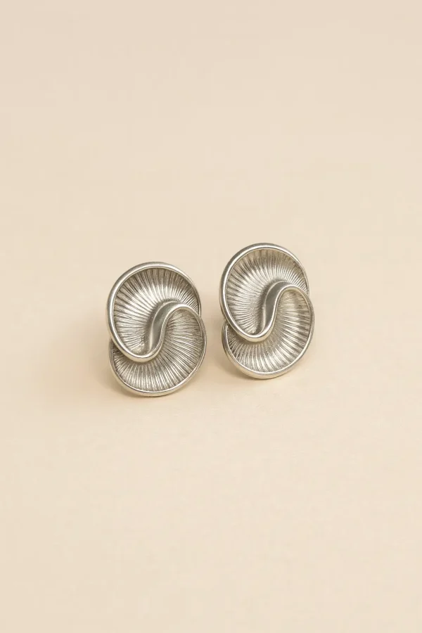 Aretes Olas Plateadas
