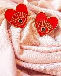 Aretes Ojo Turco Rojo