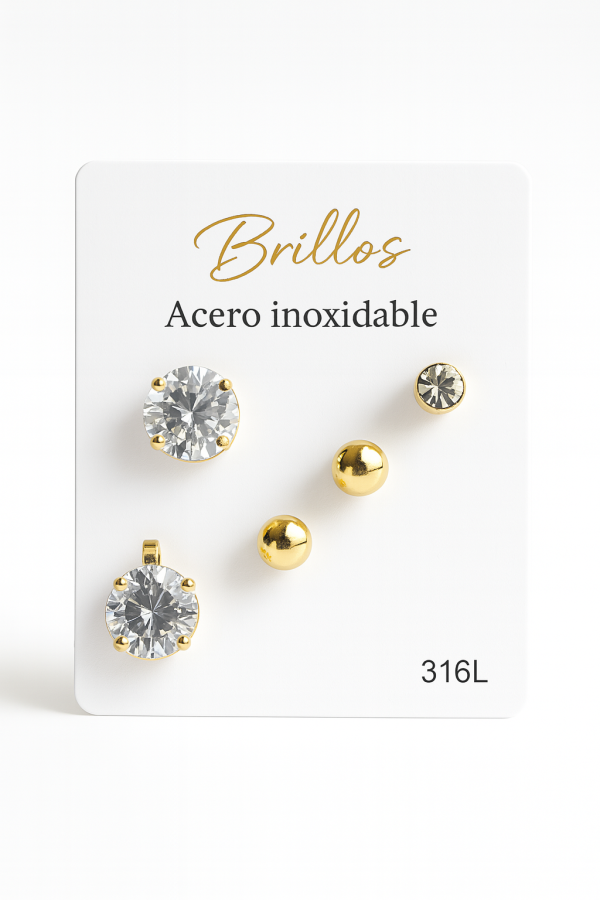 Brillos para brillar - Set de 3 Aretes