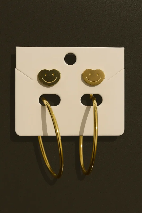 Arracadas y Smile Love - Set de Aretes