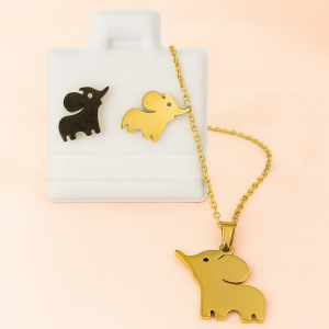Duo Elefante - Aretes y Collar