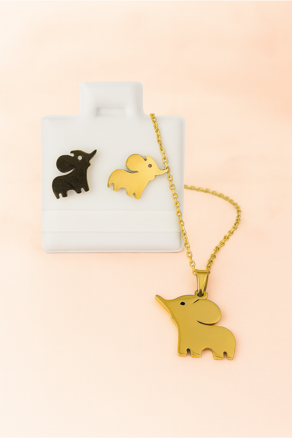 Duo Elefante - Aretes y Collar