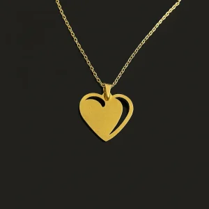 Collar Corazón Latiendo Dorado