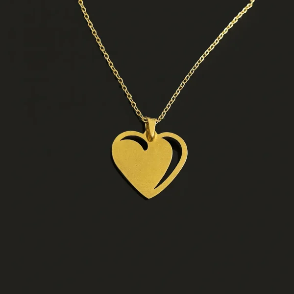 Collar Corazón Latiendo Dorado