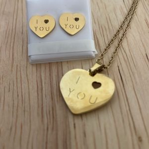 Duo I love you - Aretes y Collar