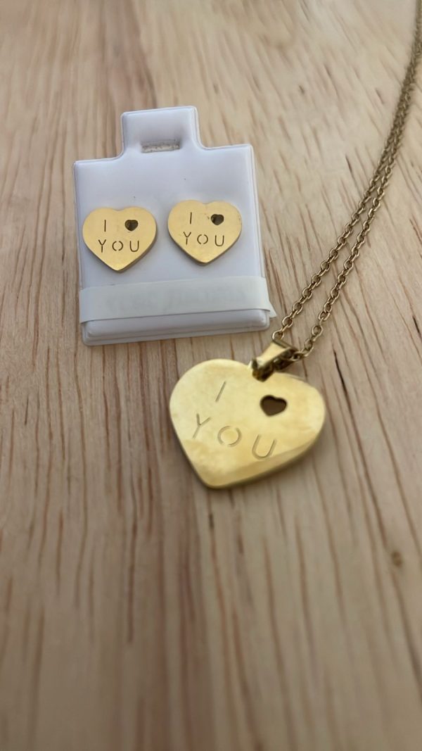 Duo I love you - Aretes y Collar