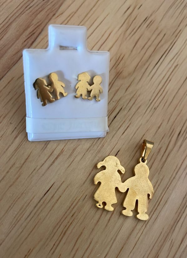 Duo Niños - Aretes y Dije