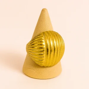 Anillo Chunky Conexiones Doradas