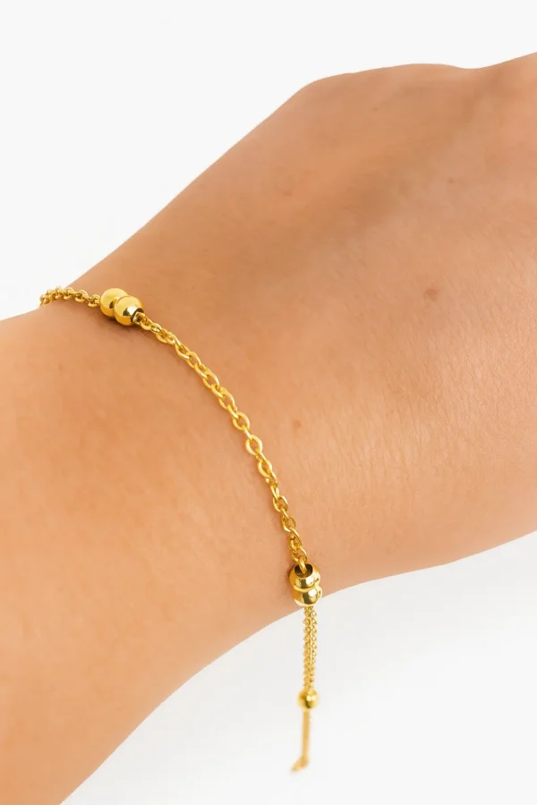Pulsera Puntos Unidos Dorados