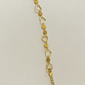 Pulsera Corazones Dorados