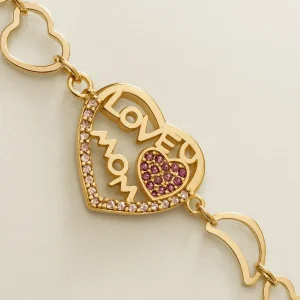 Pulsera Love Mom Dorada