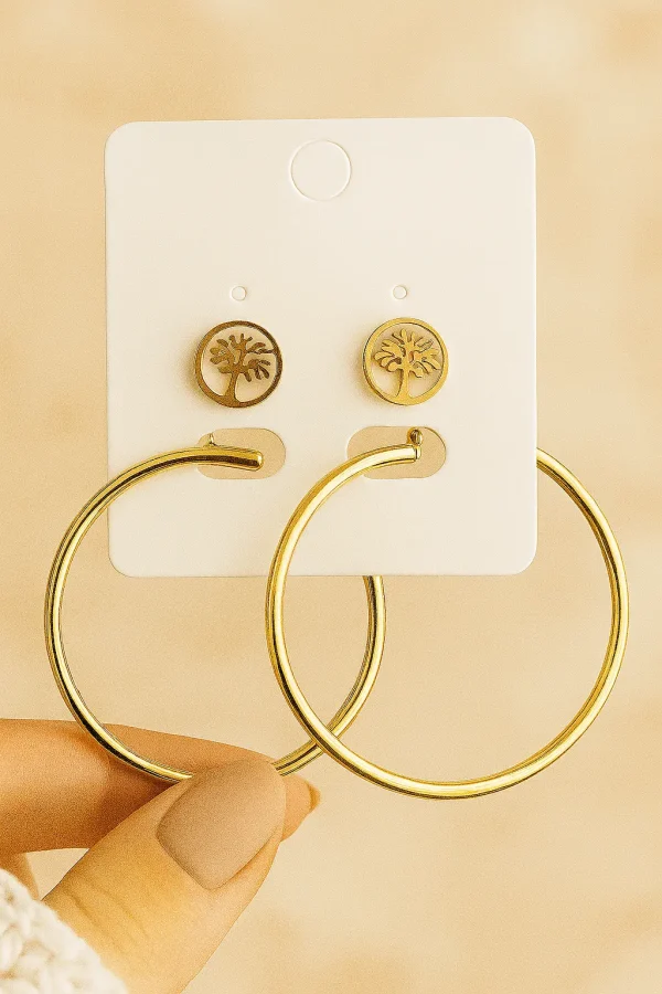 Arracadas y Árbol de Vida - Set de Aretes