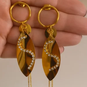 Aretes Onda Mística Dorada
