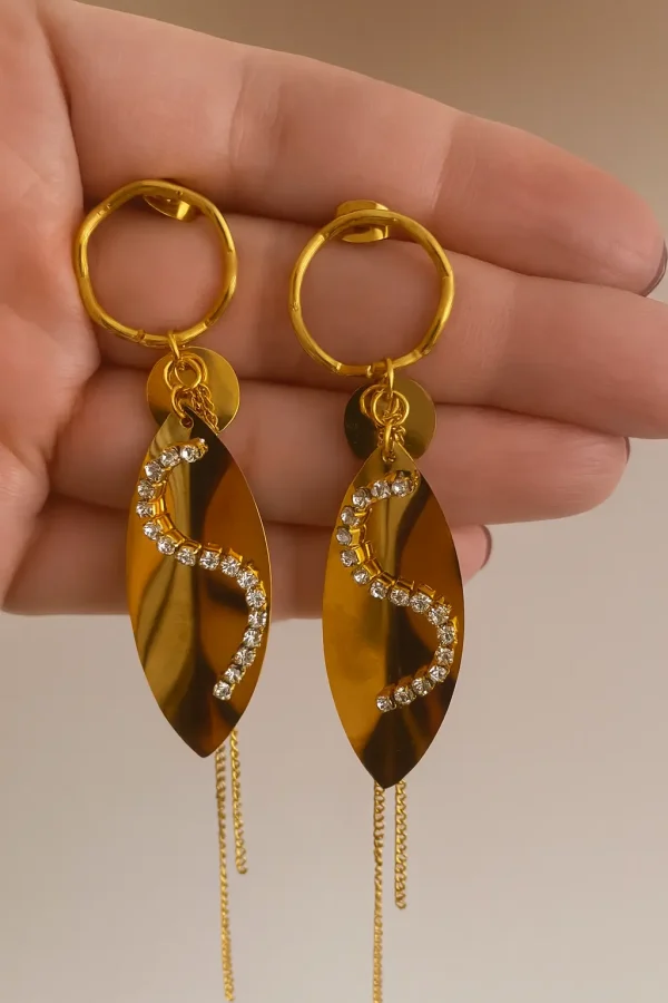 Aretes Onda Mística Dorada
