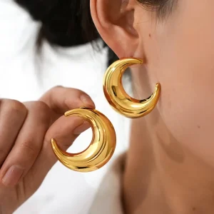 Aretes Lunas Doradas