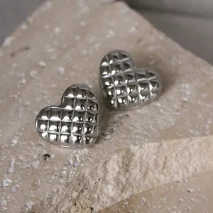 Aretes Corazón Valiente Plata