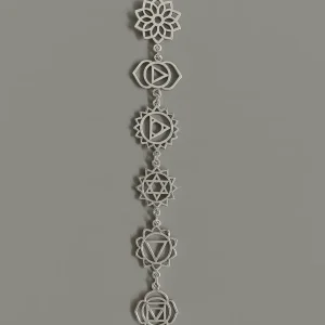 Collar 7 Chakra Flexible Plata