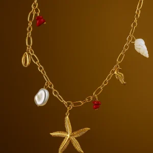 Collar Estrella de Mar Piedras Rubi