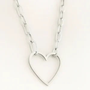Collar Contorno Corazón Plata