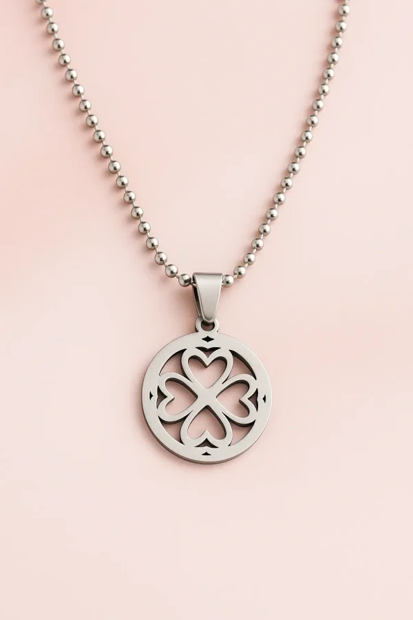 Collar Corazón de Suerte Plata