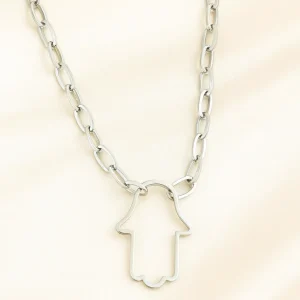 Collar Contorno Mano Fátima Plata