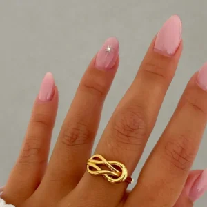 Anillo Enlazados Dorado