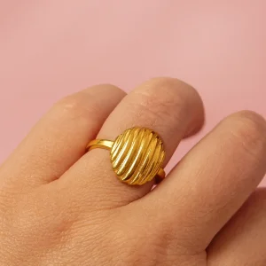 Anillo Concha Dorada