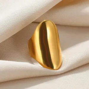 Anillo Onda Dorada