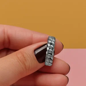 Anillo Trenza Plateada