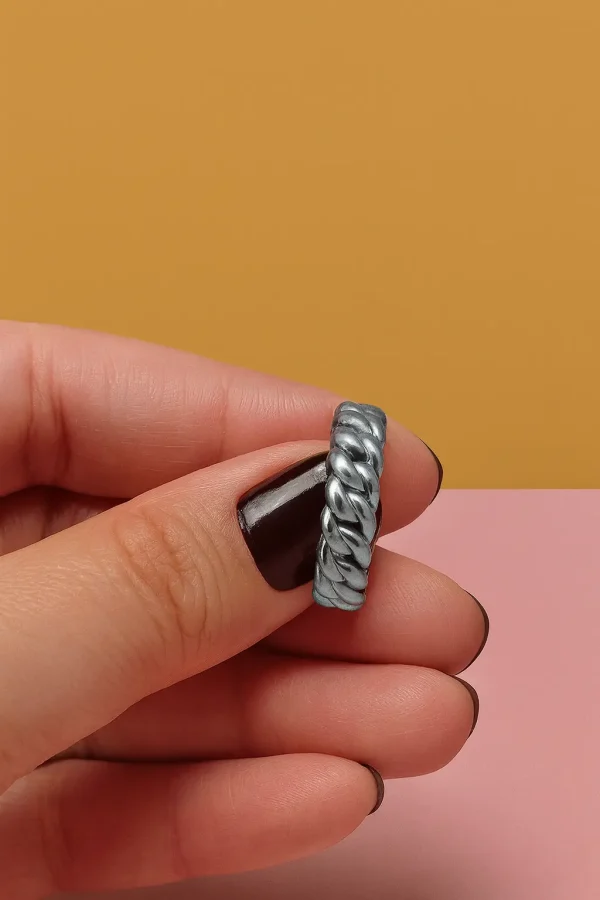 Anillo Trenza Plateada