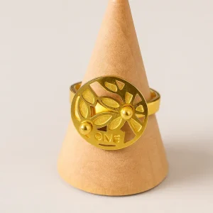 Anillo Jardín Love  Dorado