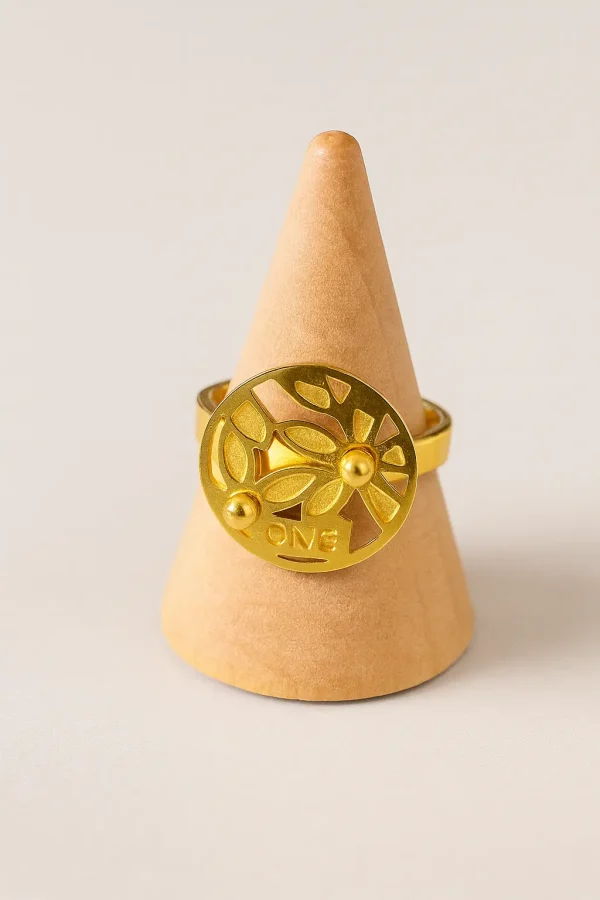 Anillo Jardín Love  Dorado