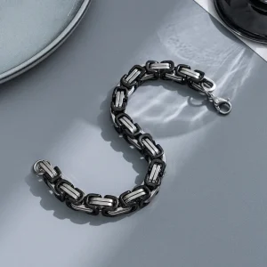 Pulsera de Cadena Black & Silver