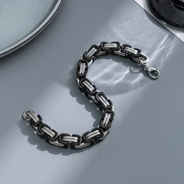 Pulsera de Cadena Black & Silver