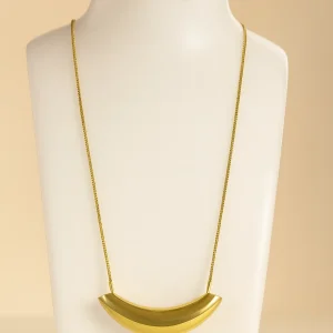 Set Collar Colgante Curvo  + Aretes