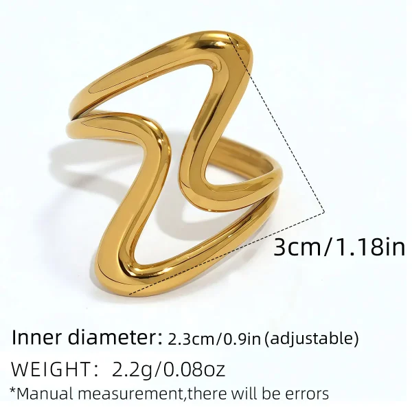 Anillo Ola Dorada