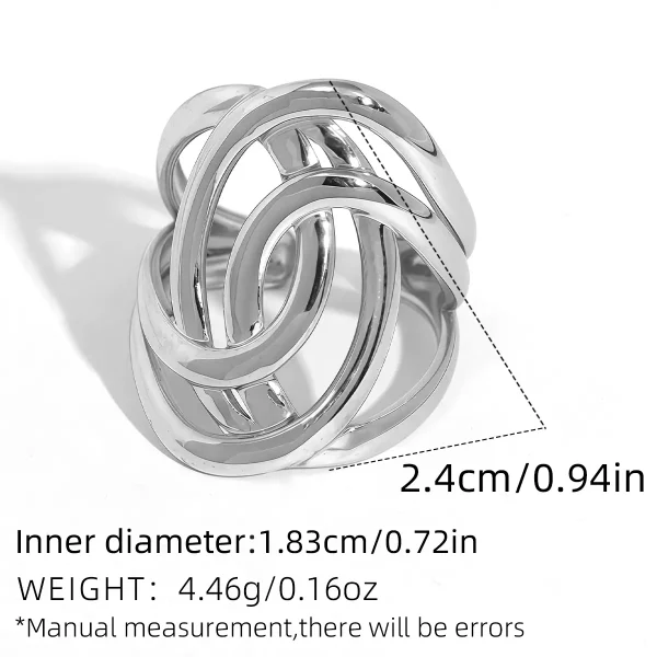 Anillo Circulos Conectados Plata